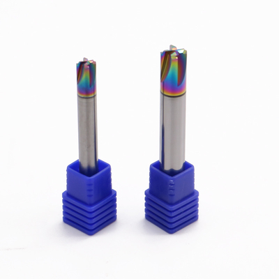 2F-4F Máy cắt mài cuối Carbide với lớp phủ DLC góc xoắn ốc tùy chỉnh cho Alu