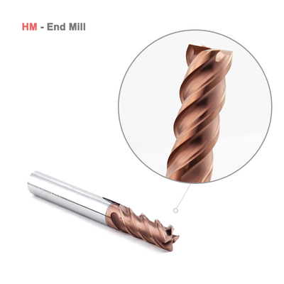 Kháng mòn cao Composite Coating End Mill Cutter Carbide cho chế biến vật liệu cứng