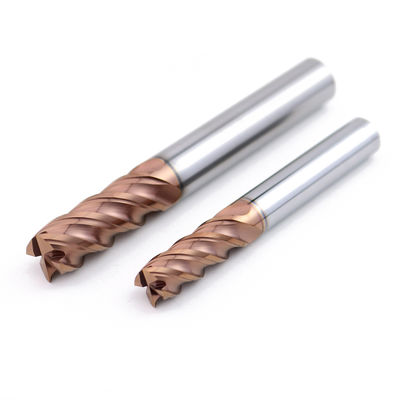 Tungsten Carbide Milling Insert 4 Flute cho HRC60 Steel AlTiN Coating