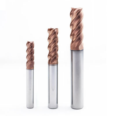 Tungsten Carbide Milling Insert 4 Flute cho HRC60 Steel AlTiN Coating