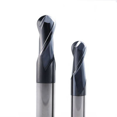2 Flute Carbide Ball End Mill ALCRN Lớp phủ cho thép 45HRC