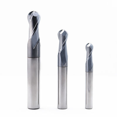 2 Flute Carbide Ball End Mill ALCRN Lớp phủ cho thép 45HRC